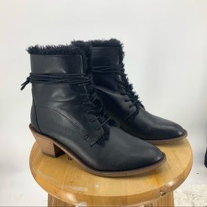 Kelsey dagger leather block heel ankle boot